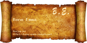 Bene Emma névjegykártya