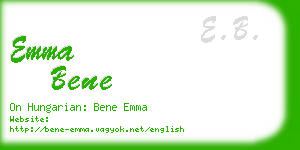 emma bene business card